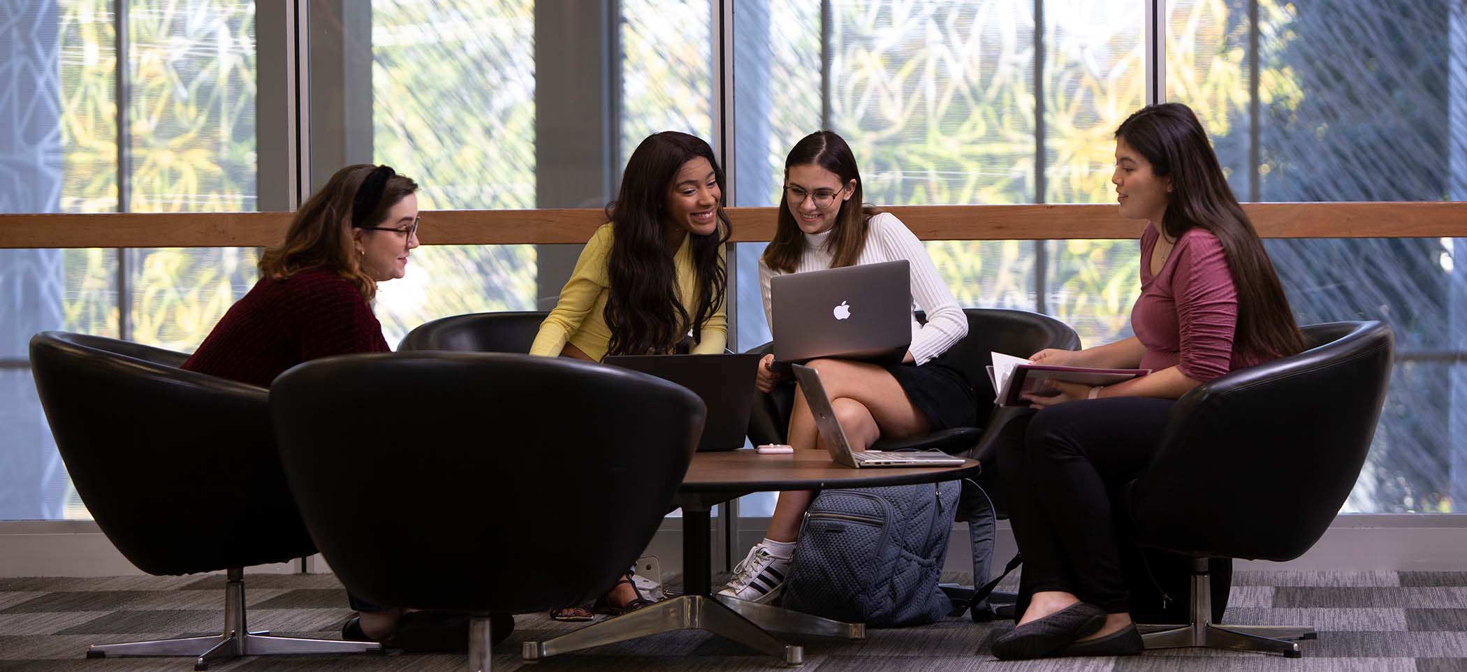 students talking