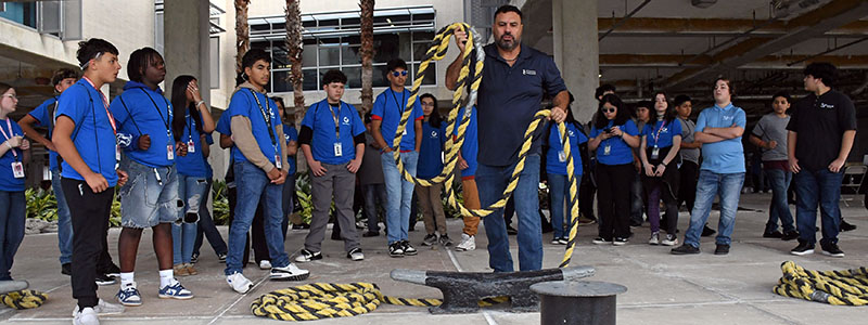 Middle school maritime field day